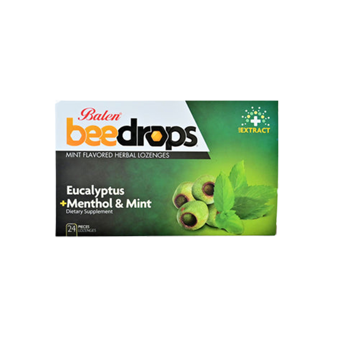 Beedrops Mint Flavored Herbal Lozenges 24 Pieces