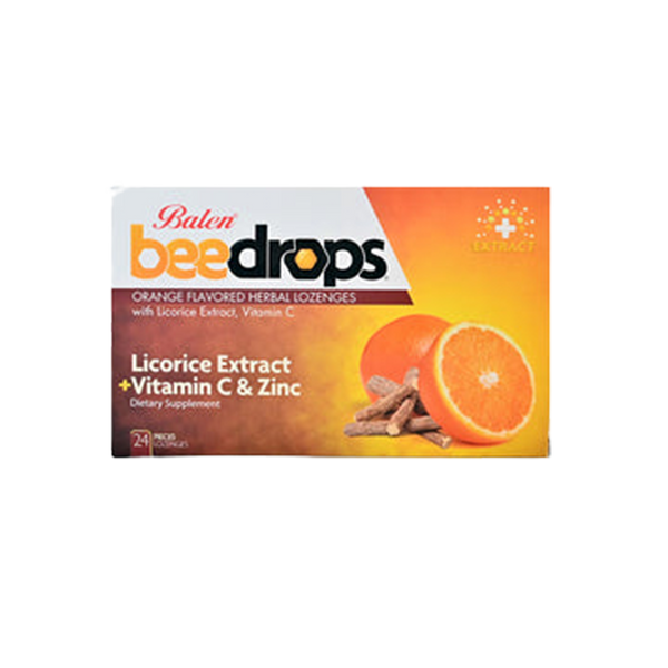 Beedrops Orange Flavored Herbal  Lozenges 24 pieces